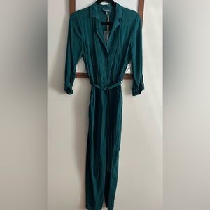 Teal belted jumpsuit